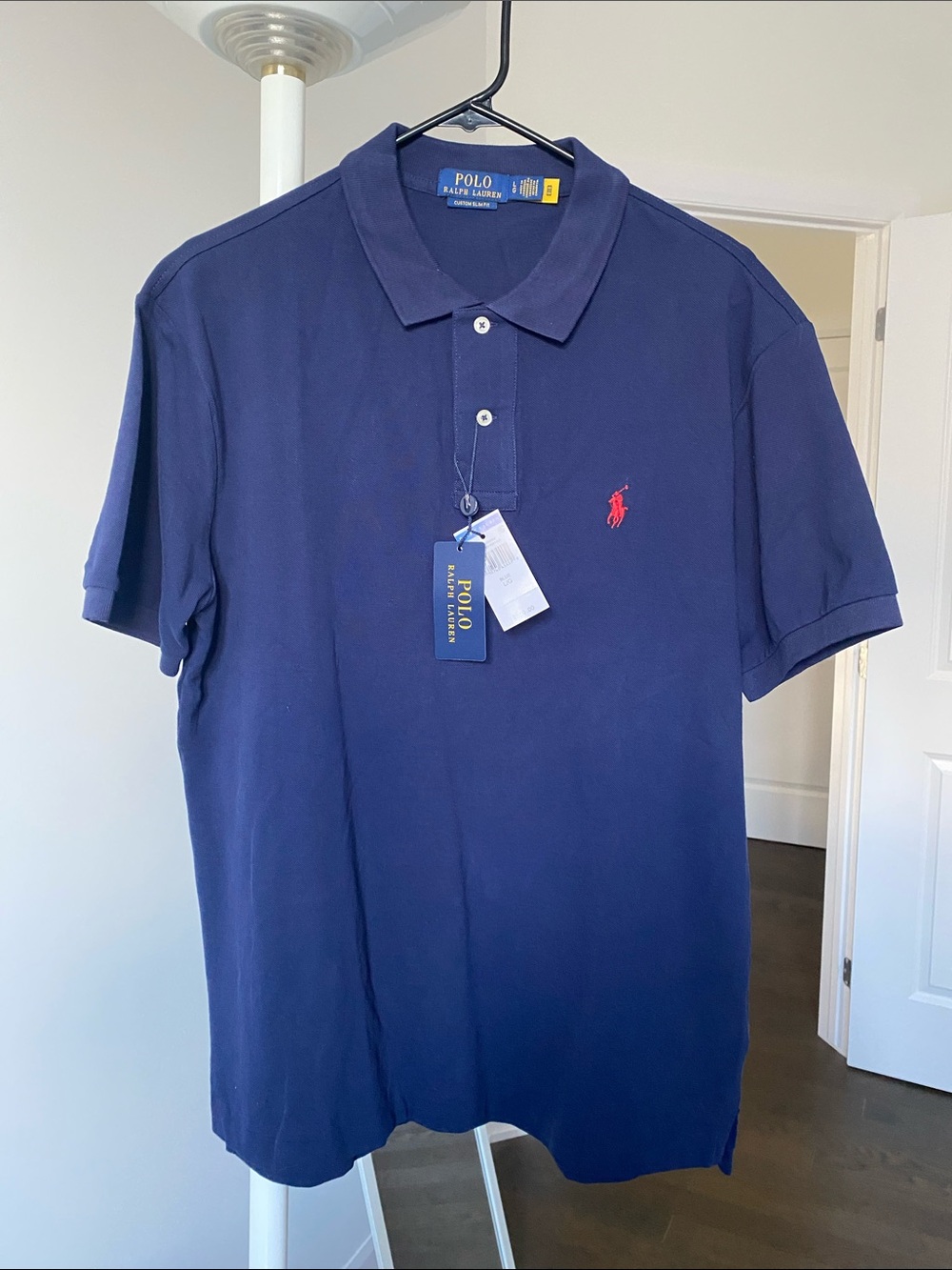 Polo by Ralph Lauren Navy Short-Sleeve Polo with Red Pony